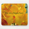 Happy Face Yellow Orchids mousepads