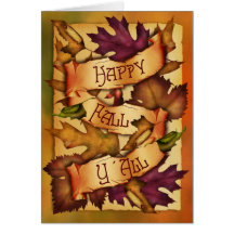 Happy Fall Leaves Greeting Card