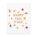 Happy fall ya'll postcards
