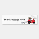 Happy Farmer using a Tractor Bumper Stickers