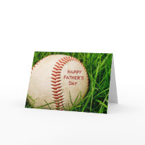 Happy Father's Day Baseball Greeting Card