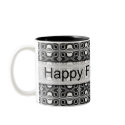 happy fathers day black white mugs