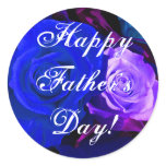 Happy Father's Day Blue Purple Rose stickers