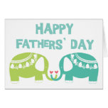 Happy Fathers' Day - Elephants Greeting Card