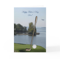 Happy Father's Day Golf Son Card - Customised