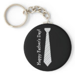 Happy Father's Day! Light Grey Stripes Fake Tie keychains