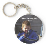 Happy Father's Day, Mum Round Keychain