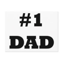 Happy Father's Day - Number 1 Dad - #1 Dad Post Card