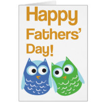 Happy Fathers' Day - Owls Card