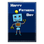 Happy father's day Retro Robot card