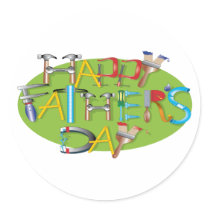 Happy Fathers Day Round Stickers