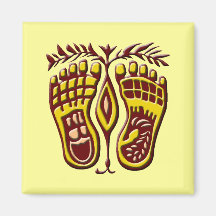 Happy Feet Fridge Magnet