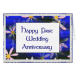 Happy First Wedding Anniversary Card
