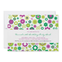 Happy Flower Birthday Invitation