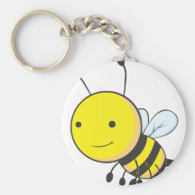 Happy Flying Baby Bee Insect Keychain