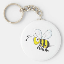Happy Flying Bee Insect Keychains