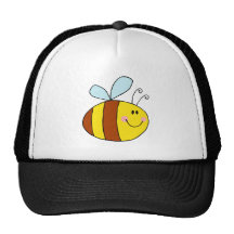 happy flying honeybee honey bee cartoon hat