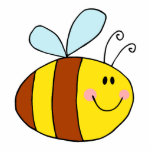 happy flying honeybee honey bee cartoon photo sculptures