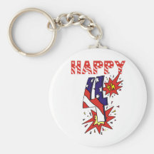 Happy Fourth Key Chain