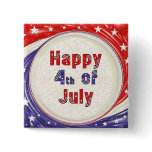 Happy Fourth of July buttons