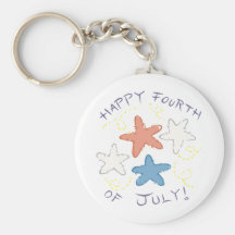 Happy Fourth of July Key Chains