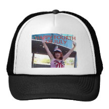 HAPPY FOURTH OF JULY TRUCKER HATS