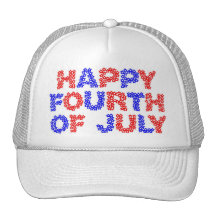 Happy Fourth of July Trucker Hats