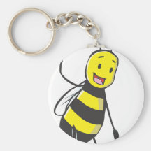 Happy Friendly Bee Welcoming You Keychains