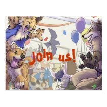 Happy furry con Postcard postcards