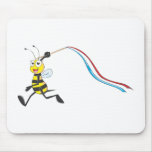 Happy Girl Bee Mousepads