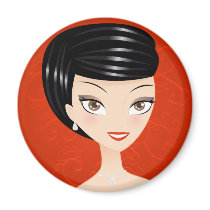 Happy Girl magnets