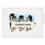 Happy Graduating Dancing Penguins w/Banner Cards