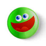 Happy Green Smilie buttons