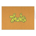 Happy Green Thank You Note Greeting Card