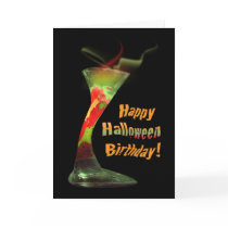 Happy Halloween Birthday Greeting Card