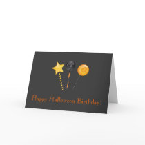 Happy Halloween Birthday! (Festive Lollipops) Cards