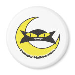 Happy Halloween Cat and Moon design magnets