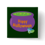 Happy Halloween Cauldron buttons