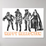 Happy Halloween classic character's posters