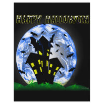 Happy Halloween Creepy Haunted House  Flyer