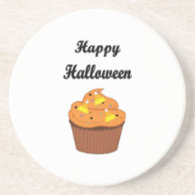 Happy Halloween Cupcake Beverage Coaster