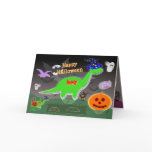 Happy Halloween Cute Dinosaurs 3D Cut & Fold Craft cards