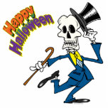 happy halloween dancing bones skeleton photo cut outs
