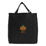 Happy Halloween Embroidered Tote Bag