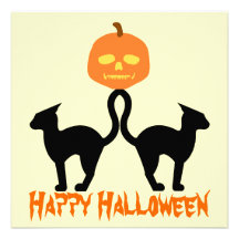 Happy Halloween Evil Kitties Invitation
