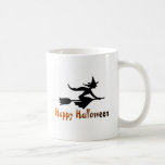 Happy Halloween Flying Witch Mugs