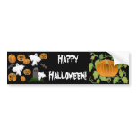 Happy Halloween Ghost Pumpkin Bumper Sticker bumper stickers