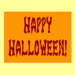 Happy Halloween Gore Text postcards