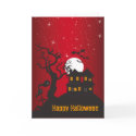 Happy Halloween Haunted House Red 2 cards