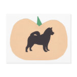 Happy Halloween Pumpkin Akita Post Cards